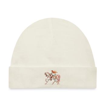 Dressurreiten Reiten Pferd edel dynamisch Geschenk - Baby Premium Organic Mütze - Naturweiß - Vorne