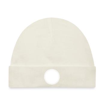 Emblem Leer - Baby Premium Organic Mütze - Naturweiß - Vorne