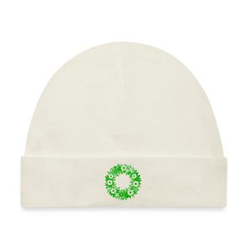 Blumenkranz - Baby Premium Organic Mütze - Naturweiß - Vorne