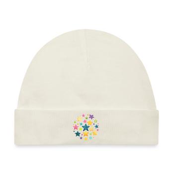 sterne,stern,bunte sterne,illustration - Baby Premium Organic Mütze - Naturweiß - Vorne
