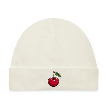 Rote Cherry Kirsche - Baby Premium Organic Mütze - Naturweiß - Vorne
