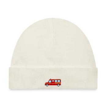 Feuerwehrbus 112 - Baby Premium Organic Mütze - Naturweiß - Vorne