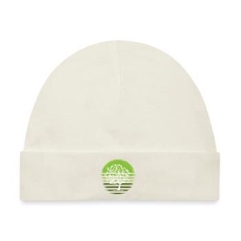 Natur weißer Baum Retro Laubbaum Sonnenuntergang D - Baby Premium Organic Mütze - Naturweiß - Vorne