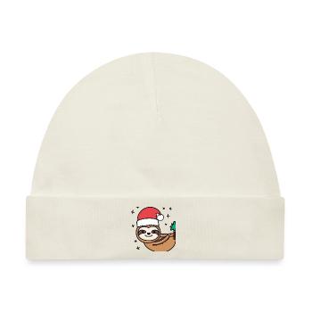 Faultier Geschenkidee Weihnachten niedlich süß - Baby Premium Organic Mütze - Naturweiß - Vorne