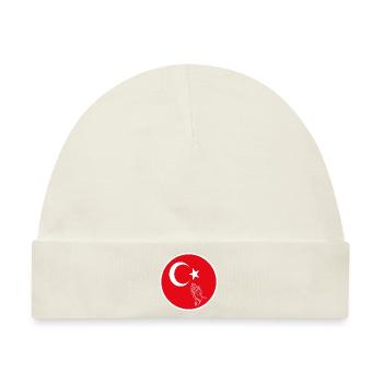 Erdbeben Türkei Flagge - Baby Premium Organic Mütze - Naturweiß - Vorne