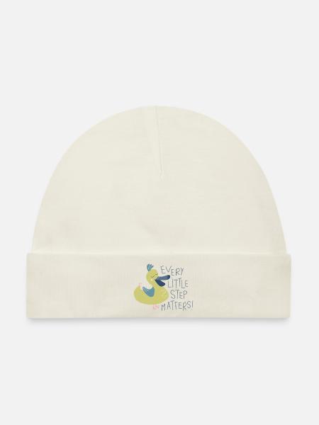 Illustration "Every little step matters!" - Baby Premium Organic Mütze - Naturweiß