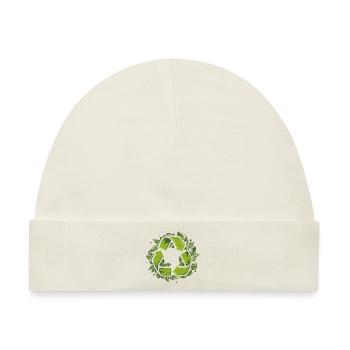 Recycling - Baby Premium Organic Mütze - Naturweiß - Vorne