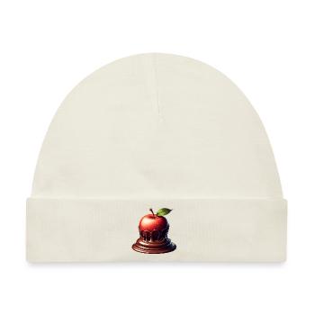 Schokoladen-Apfel-Fusion Schmelzendes Design - Baby Premium Organic Mütze - Naturweiß - Vorne