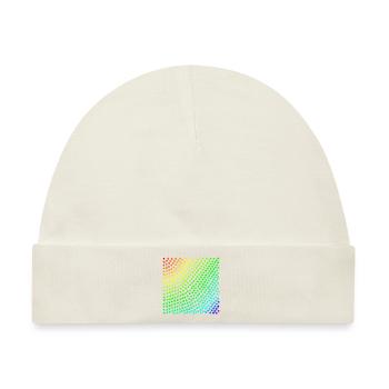 Stern Sterne Regenbogen bunt Geschenkidee - Baby Premium Organic Mütze - Naturweiß - Vorne