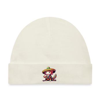 Cinco de Mayo Axolotl: Feierliches Design - Baby Premium Organic Mütze - Naturweiß - Vorne
