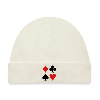 Karten - Poker - Baby Premium Organic Mütze - Naturweiß - Vorne
