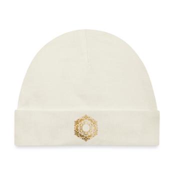Mandala No.4 Gold - Baby Premium Organic Mütze - Naturweiß - Vorne