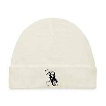 indian indianer american tent zelt teepee tomahawk - Baby Premium Organic Mütze - Naturweiß - Vorne