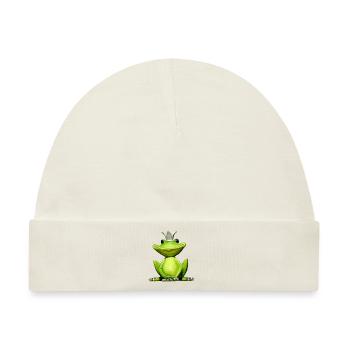 Hairo der Froschkönig - Baby Premium Organic Mütze - Naturweiß - Vorne