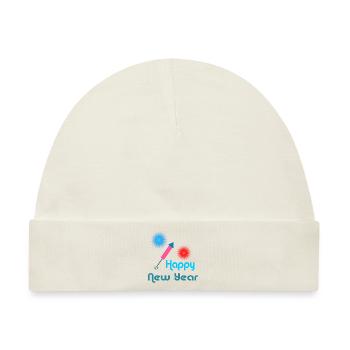 Happy New Year - Baby Premium Organic Mütze - Naturweiß - Vorne