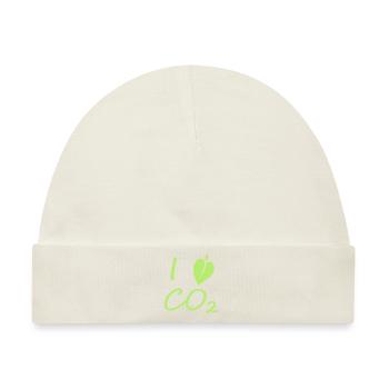 i love full green CO2 - Baby Premium Organic Mütze - Naturweiß - Vorne