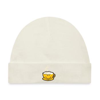 Smiley Capuccino - Baby Premium Organic Mütze - Naturweiß - Vorne