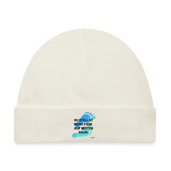 du stellst meine Füße auf weiten Raum mehrfarbig - Baby Premium Organic Mütze - Naturweiß - Vorne
