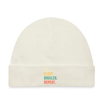 Eat Sleep Broiler Repeat Brathähnchen - Baby Premium Organic Mütze - Naturweiß - Vorne