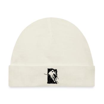 ski skifahrer grunge abfahrt - Baby Premium Organic Mütze - Naturweiß - Vorne