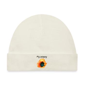 My poppy - Baby Premium Organic Mütze - Naturweiß - Vorne