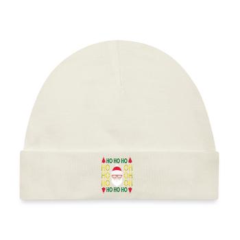 HoHoHo Rasta Santa - Baby Premium Organic Mütze - Naturweiß - Vorne