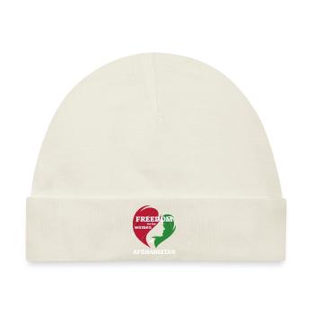 Freiheit für die Frauen Afghanistans. Solidarität - Baby Premium Organic Mütze - Naturweiß - Vorne