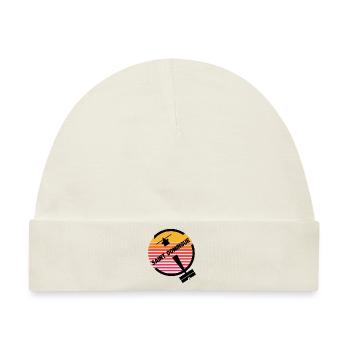 Santo Domingo Dominikanische Republik Retro Flugzeuge - Baby Premium Organic Mütze - Naturweiß - Vorne