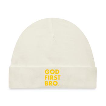 God first bro - Baby Premium Organic Mütze - Naturweiß - Vorne