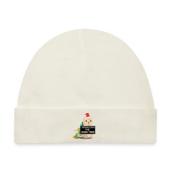 falscher Weihnachtskatzen-Weihnachtsbaum - Baby Premium Organic Mütze - Naturweiß - Vorne