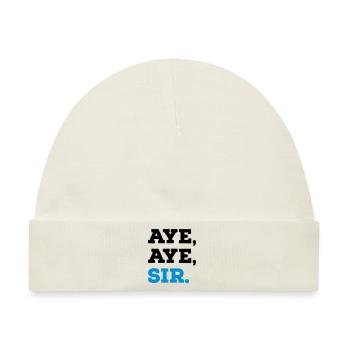 Aye Aye Sir - Baby Premium Organic Mütze - Naturweiß - Vorne