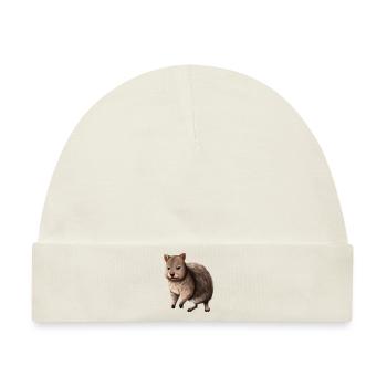Quokka - das niedliche Beuteltier - Baby Premium Organic Mütze - Naturweiß - Vorne