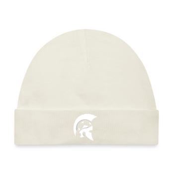 Sparta Helm Logo - Baby Premium Organic Mütze - Naturweiß - Vorne