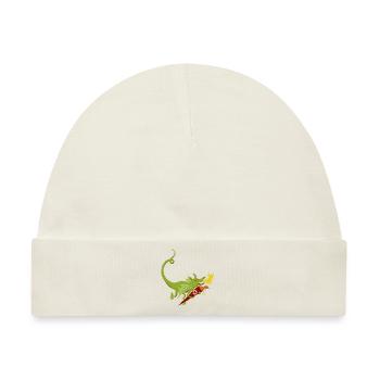 Drache mit Schultüte - Baby Premium Organic Mütze - Naturweiß - Vorne