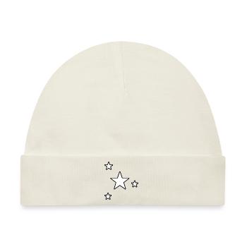 Sterne Gestirn Sternchen Geschenk Sternenhimmel - Baby Premium Organic Mütze - Naturweiß - Vorne