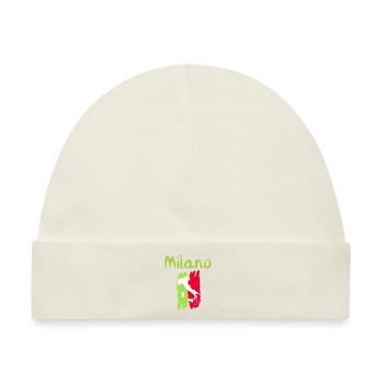 Klassisches Milano Souvenir - Baby Premium Organic Mütze - Naturweiß - Vorne