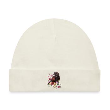 Der rot-schwarze Adler - Baby Premium Organic Mütze - Naturweiß - Vorne