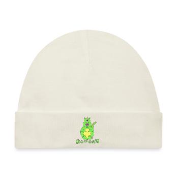 Baby Dino Name Kleinkind - Baby Premium Organic Mütze - Naturweiß - Vorne