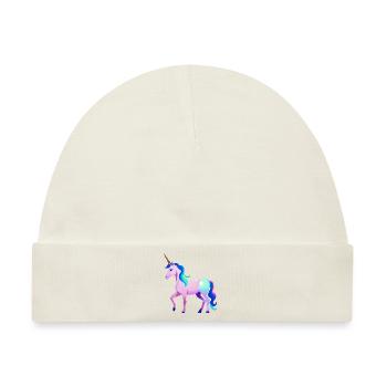 Einhorn Fabeltier Unicorn Mädchen Einhörner - Baby Premium Organic Mütze - Naturweiß - Vorne