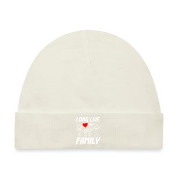 Long Live My Family - Baby Premium Organic Mütze - Naturweiß - Vorne