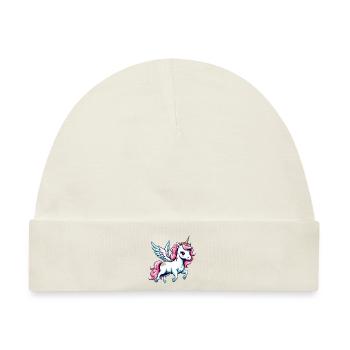 Licorne Einhorn Kawaii - Baby Premium Organic Mütze - Naturweiß - Vorne