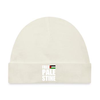 Free palestine - Baby Premium Organic Mütze - Naturweiß - Vorne