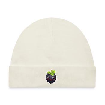 Brombeere kawaii süß - Baby Premium Organic Mütze - Naturweiß - Vorne