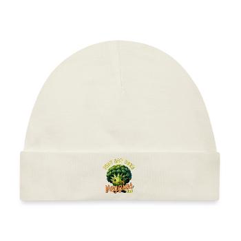 Iss Gemüse, Kumpel! - Baby Premium Organic Mütze - Naturweiß - Vorne