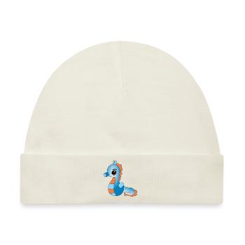Knuffiges Seepferdchen - Baby Premium Organic Mütze - Naturweiß - Vorne
