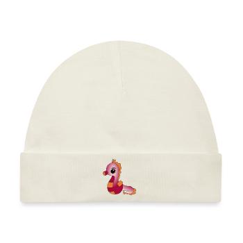 Knuffiges Seepferdchen - Baby Premium Organic Mütze - Naturweiß - Vorne