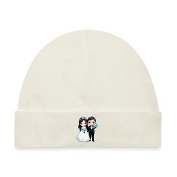 Just Married - Zur Hochzeit - Baby Premium Organic Mütze - Naturweiß - Vorne