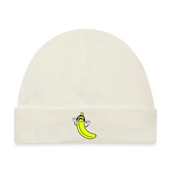 Lustige DJ Banane Obst Sonnenbrille Party Musik - Baby Premium Organic Mütze - Naturweiß - Vorne