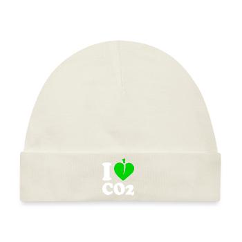 I love co2 - Baby Premium Organic Mütze - Naturweiß - Vorne