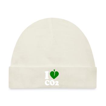 I love co2 - Baby Premium Organic Mütze - Naturweiß - Vorne